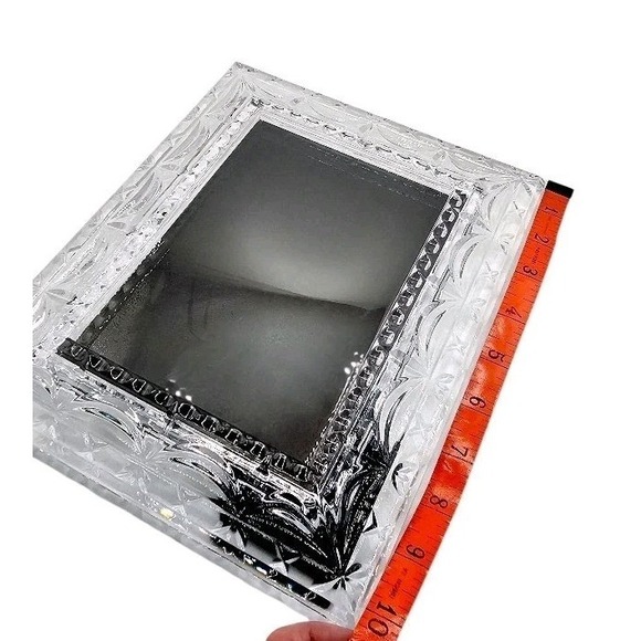 Vintage Mikasa Etched Crystal 5 x 7 Wedding Photo Picture Frame "Serenade" NOS - Picture 9 of 12